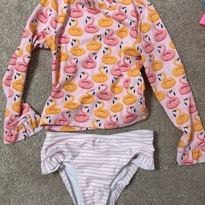 Kids Flamingo Swim Set - Pink and Orange